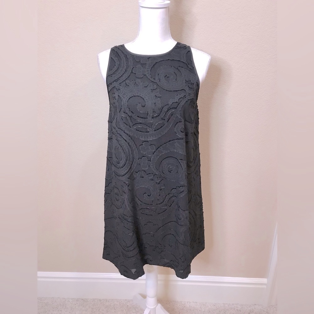 Loft Black Sleeveless Swing Dress 4P